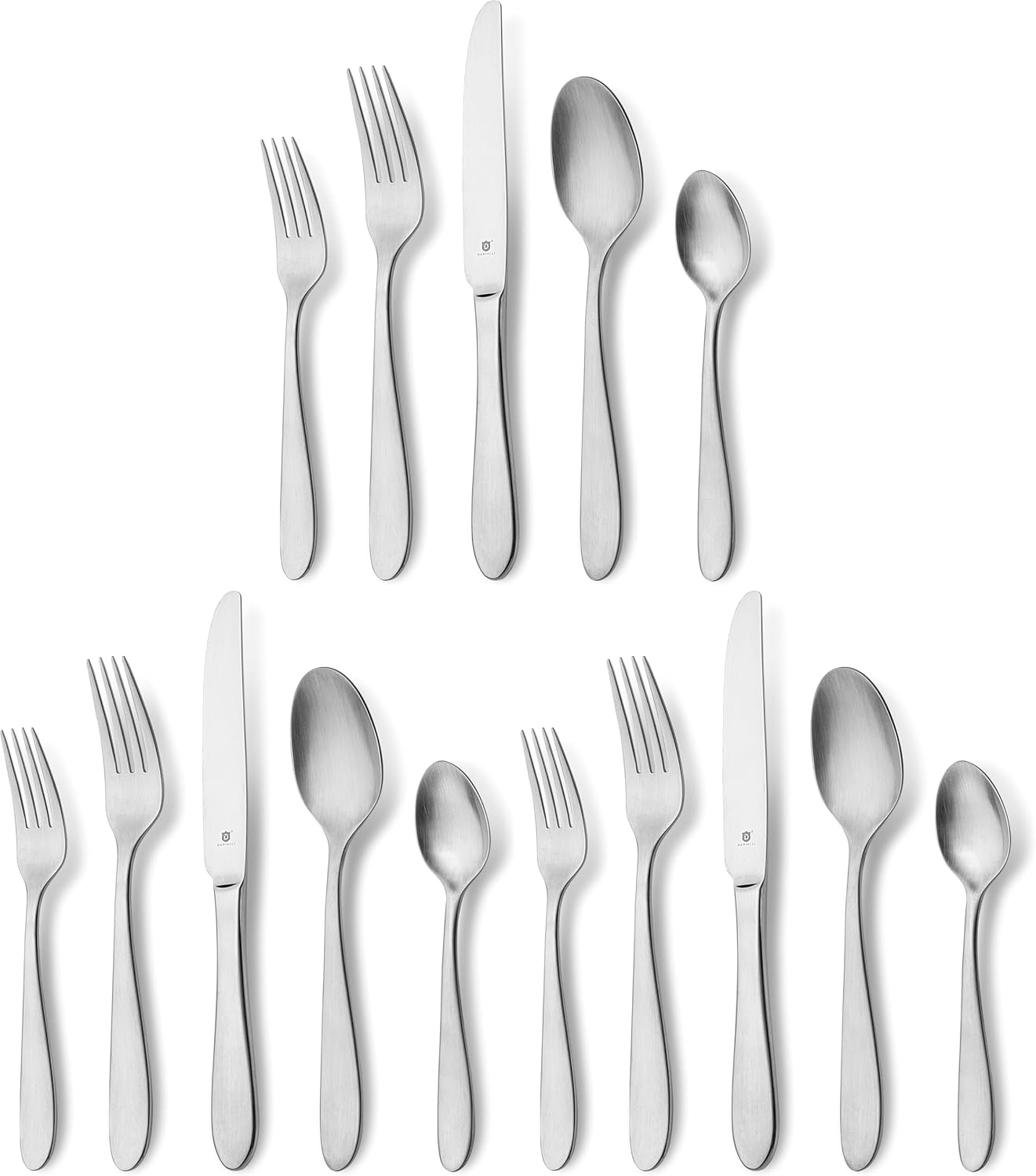 Set 40 Pzas Cubiertos Acero Inox 18/10 Cepillado