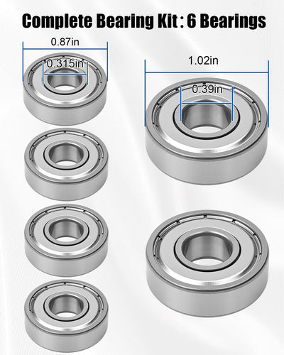 Rodamientos sierra comp Grizzly G0555 set 6 acero inox