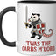 Taza Cerámica Twas The Carbs M'lord Opossum Negro/Blanco