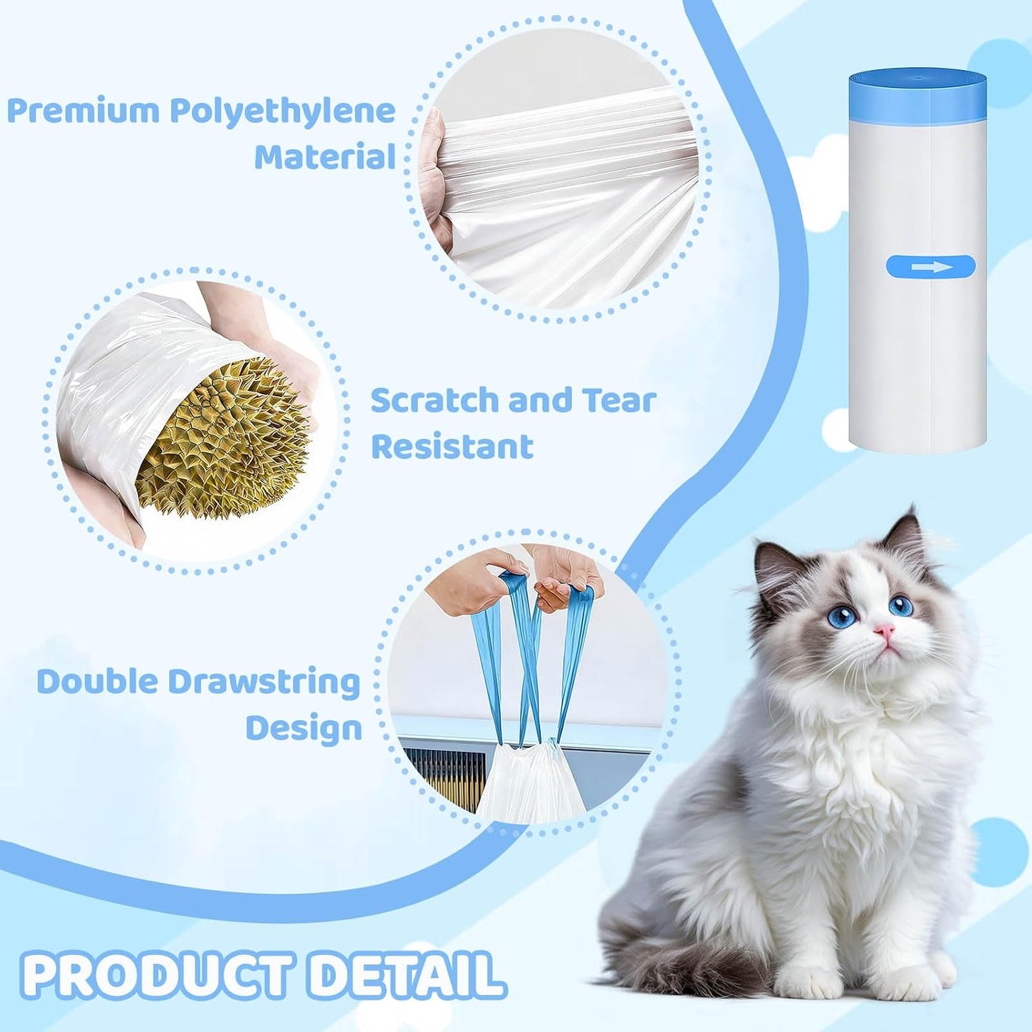 Caja arena gatos repuesto Pet Pivot 60uds con tapa abierta