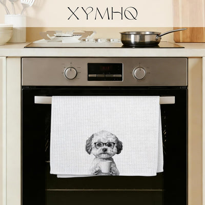 Toallas de cocina para regalar en negro y blanco 16x24 pulgadas