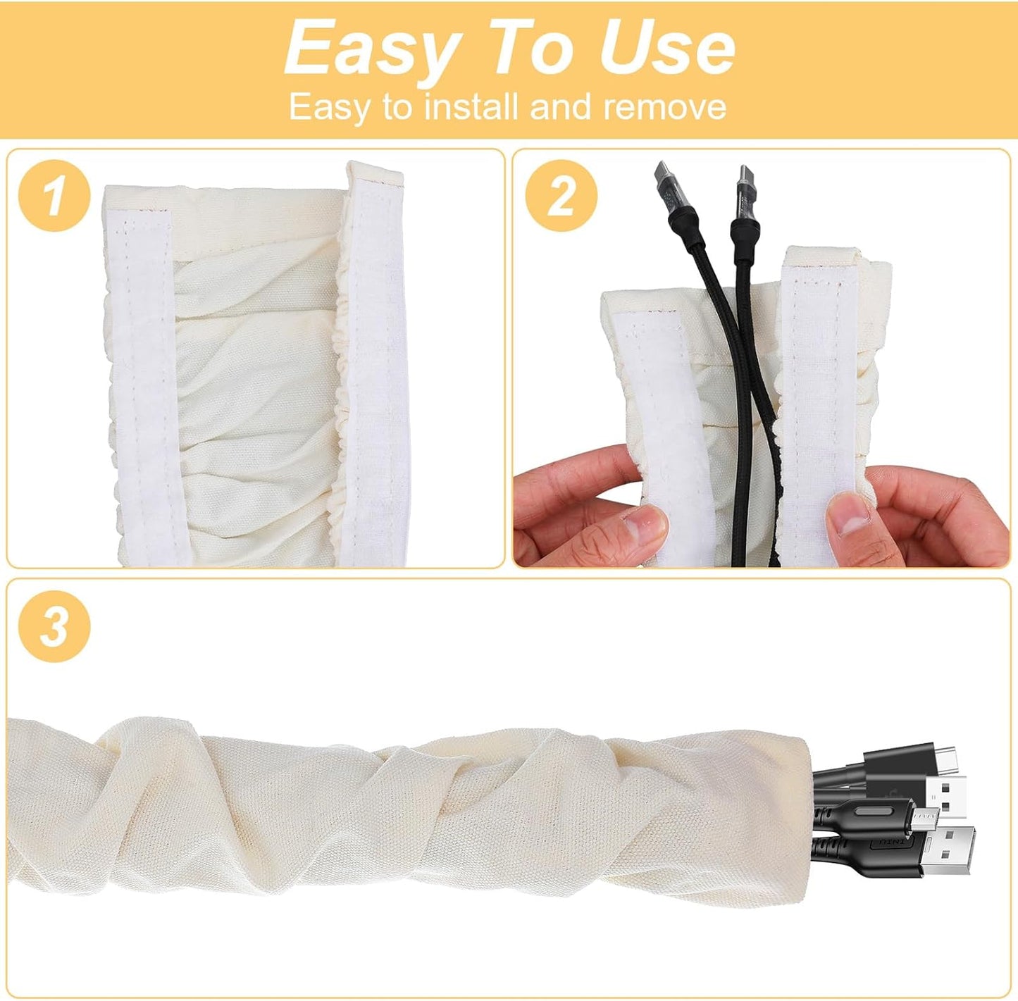Fundas tela cables 6ft para lámparas color beige