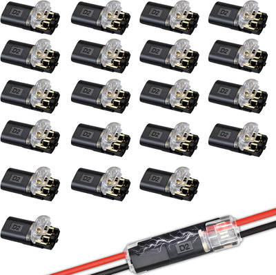 Conector enchufable doble cable 2 pines para luces LED