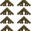 Pack 40 Protectores Esquina Mueble Metal Bronce Antiguo