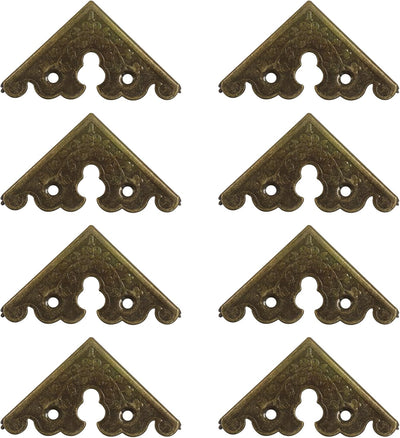 Pack 40 Protectores Esquina Mueble Metal Bronce Antiguo