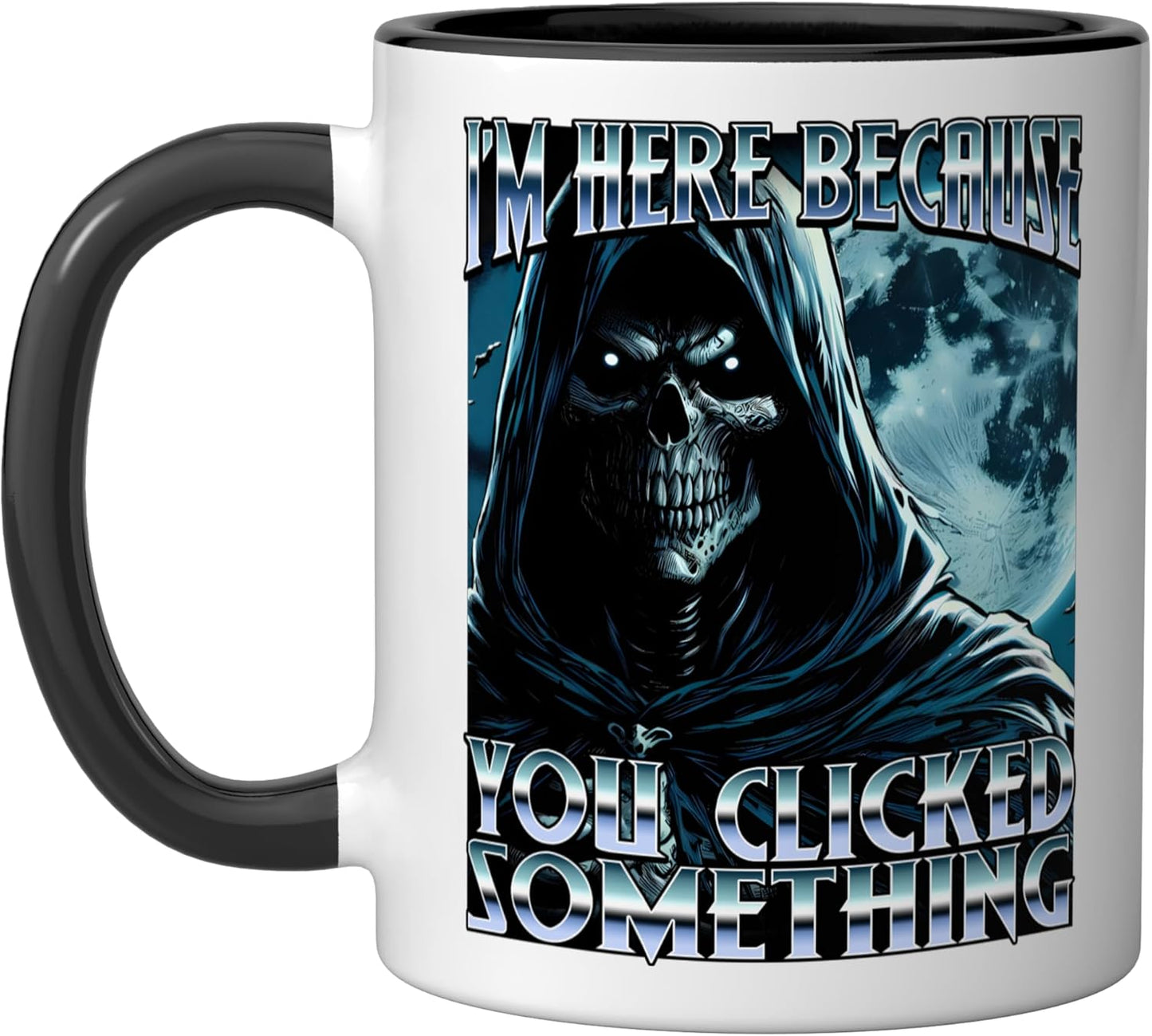 Taza de cerámica de seguridad cibernética negro/blanco