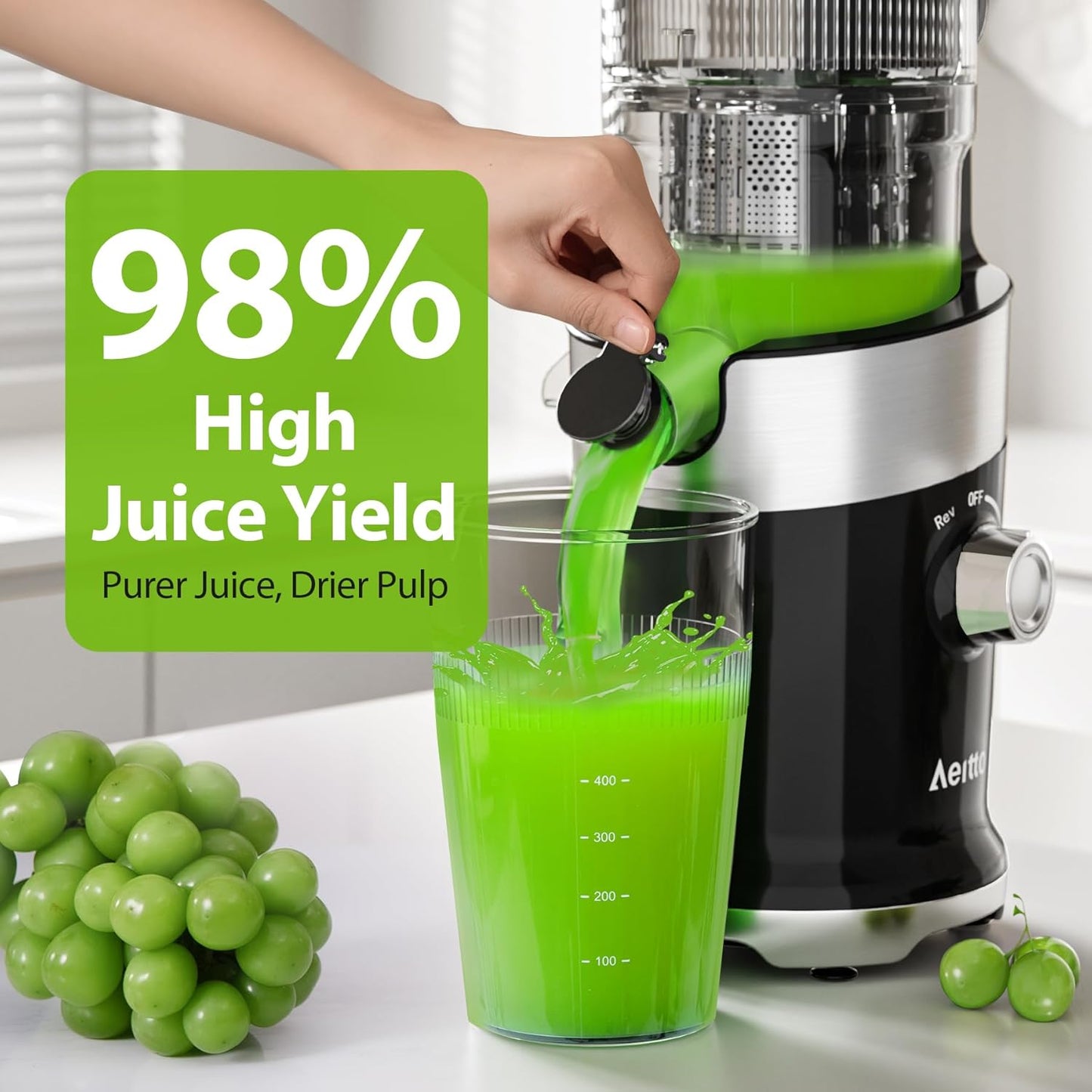 Extractor Jugos Frío Con Canal Completo Fácil Limpieza
