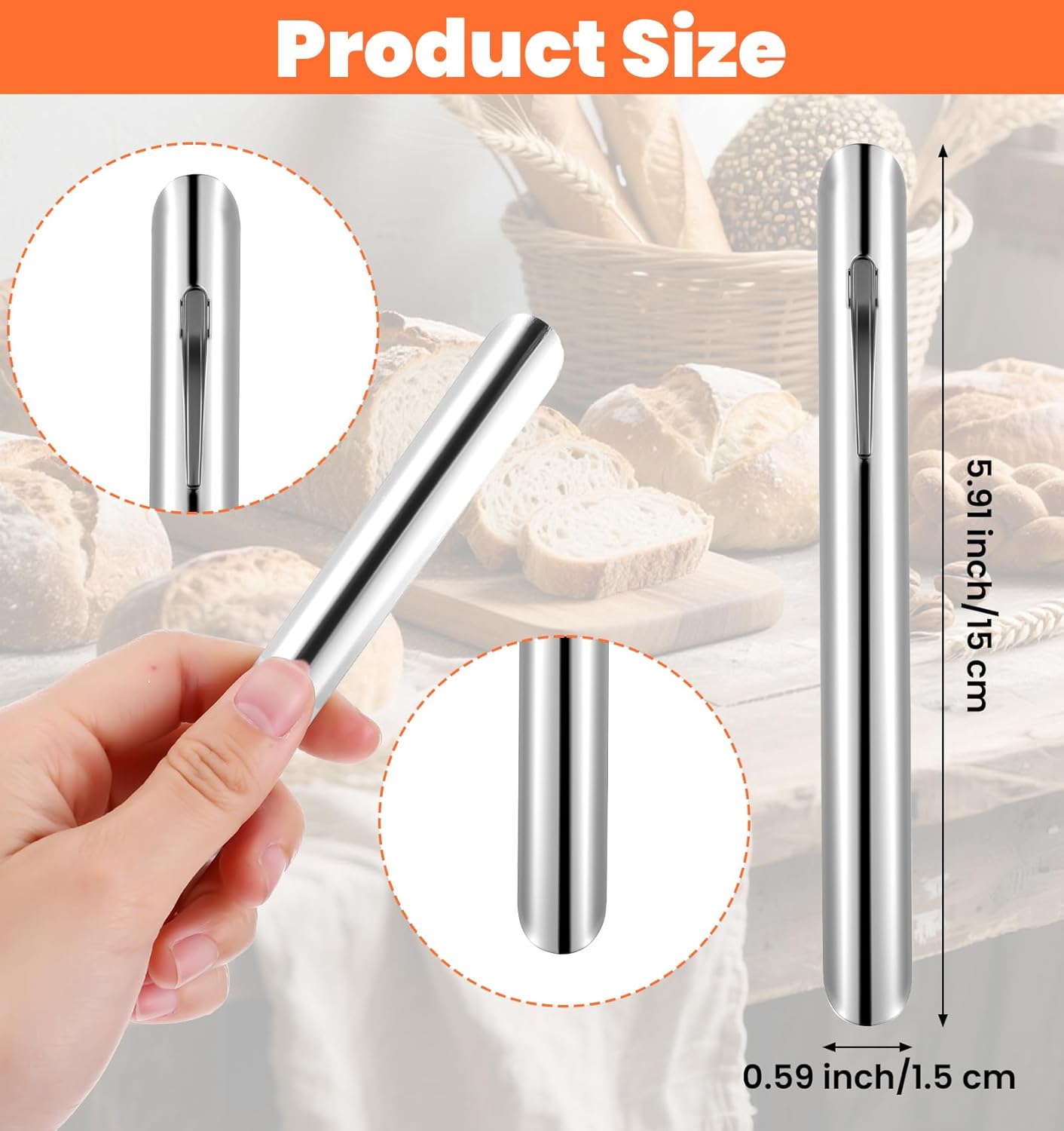 Juego 2 Pzas Raspador Migas Acero Inox Clip Bolsillo