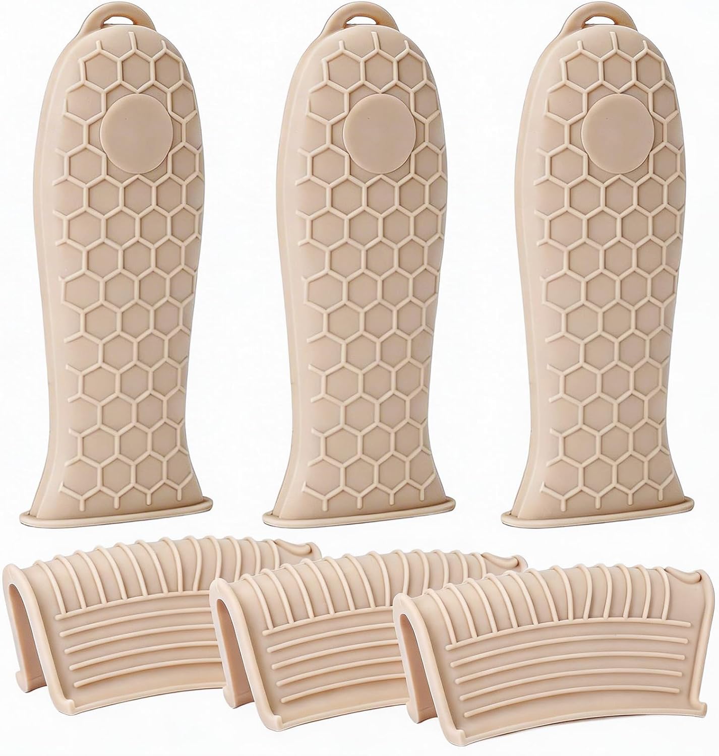 Paquete de 6 soportes para ollas color caqui