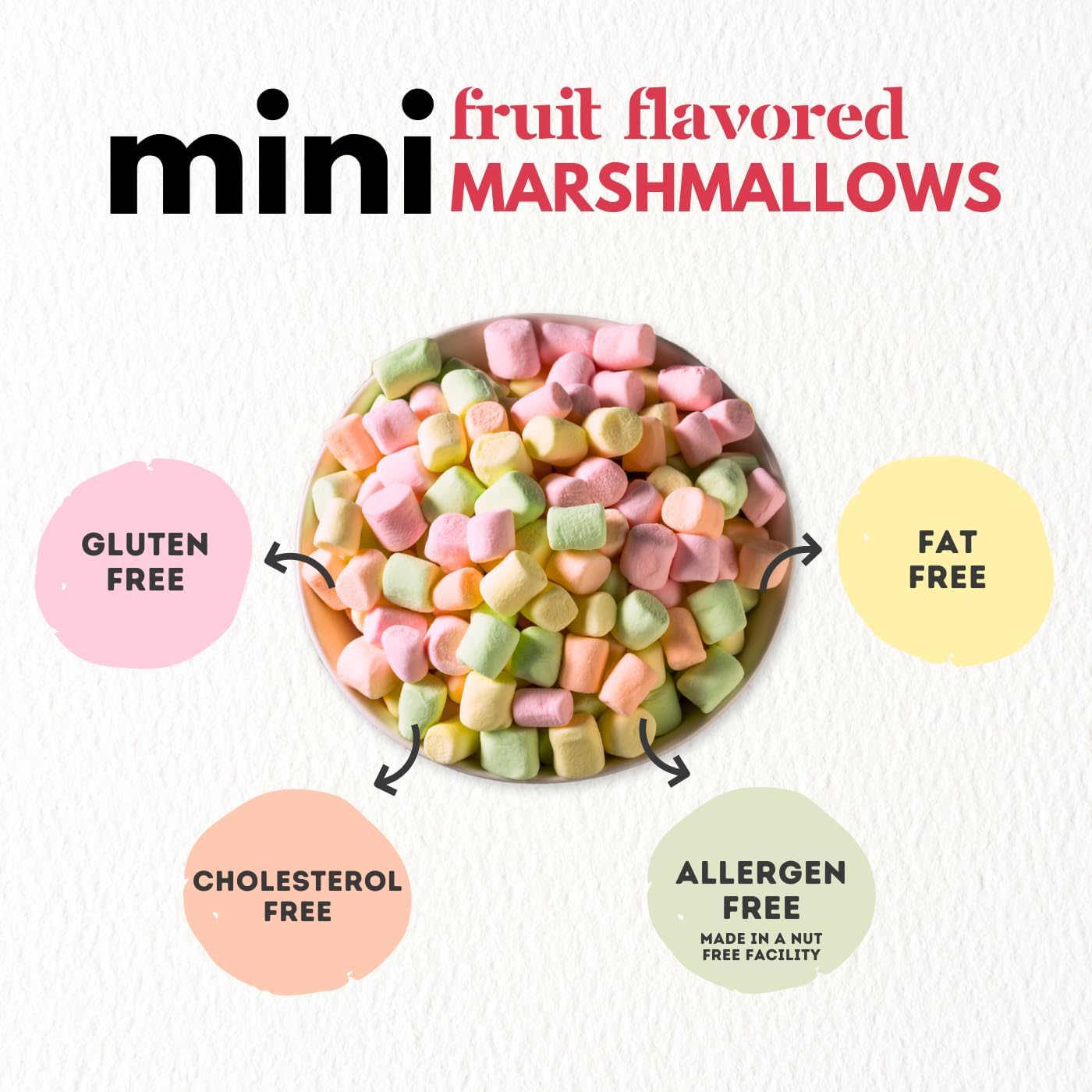Mini malvaviscos con sabor a fruta de Pascua sin gluten 2 bolsas
