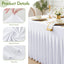 4 Manteles Elastano Blanco Mesa Rectangular 30x96pulg