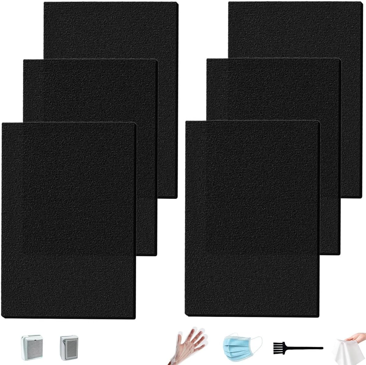 Repuesto prefiltro carbón purificador aire Holmes set 6