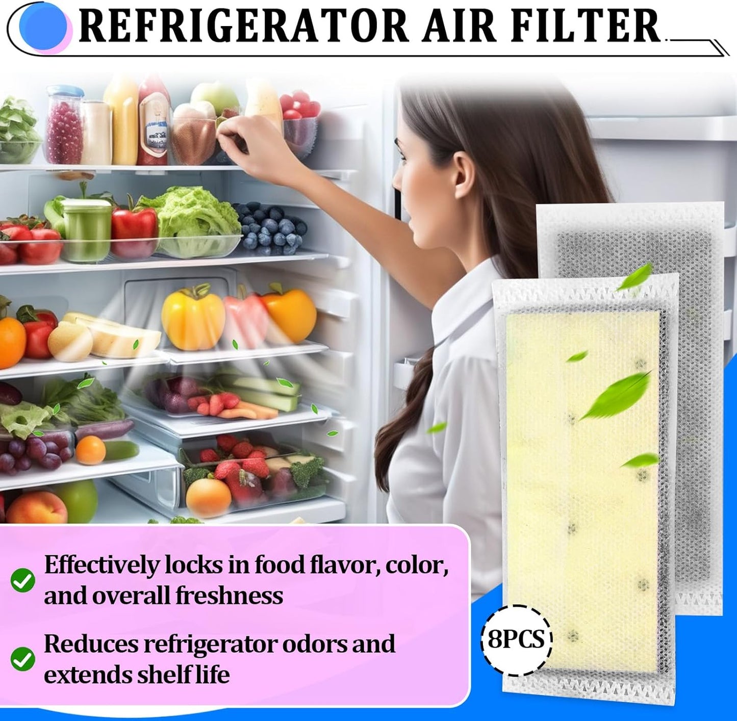 8 Filtros aire refrigerador PureAir FRPAPK2RF comp GRMC2273