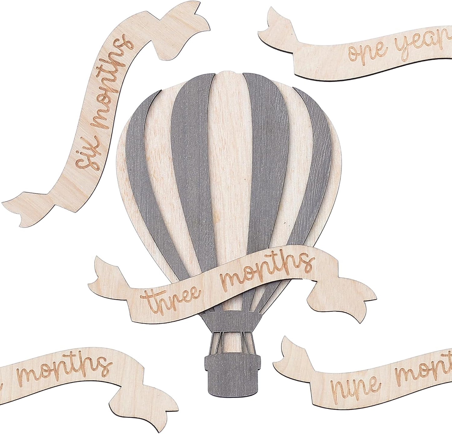 Tarjetas hitos mensuales bebé madera accesorios foto