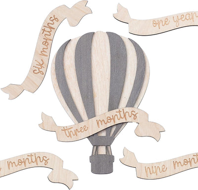 Tarjetas hitos mensuales bebé madera accesorios foto