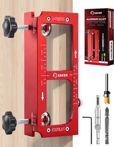 Plantilla bisagra puerta aluminio ajustable 2.5-5pulg