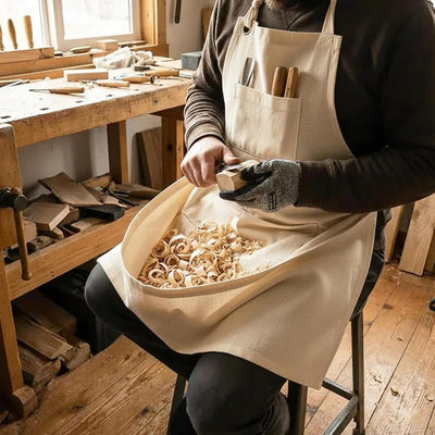 Delantal Carpintería Impermeable con Bolsa Virutas