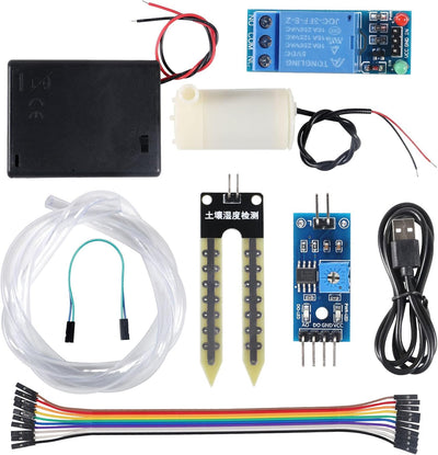 Kit riego automático sensor humedad suelo bomba 19.7pulg jardín