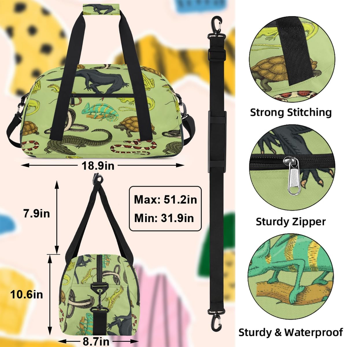 Bolsa viaje gimnasio niños con bolsillo frontal cremallera
