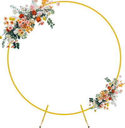 Arco Boda 5ft Metal Dorado Soporte Fondo Circular
