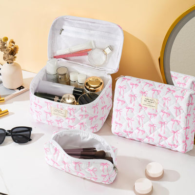 Bolsa maquillaje acolchada algodón Arco Pastel