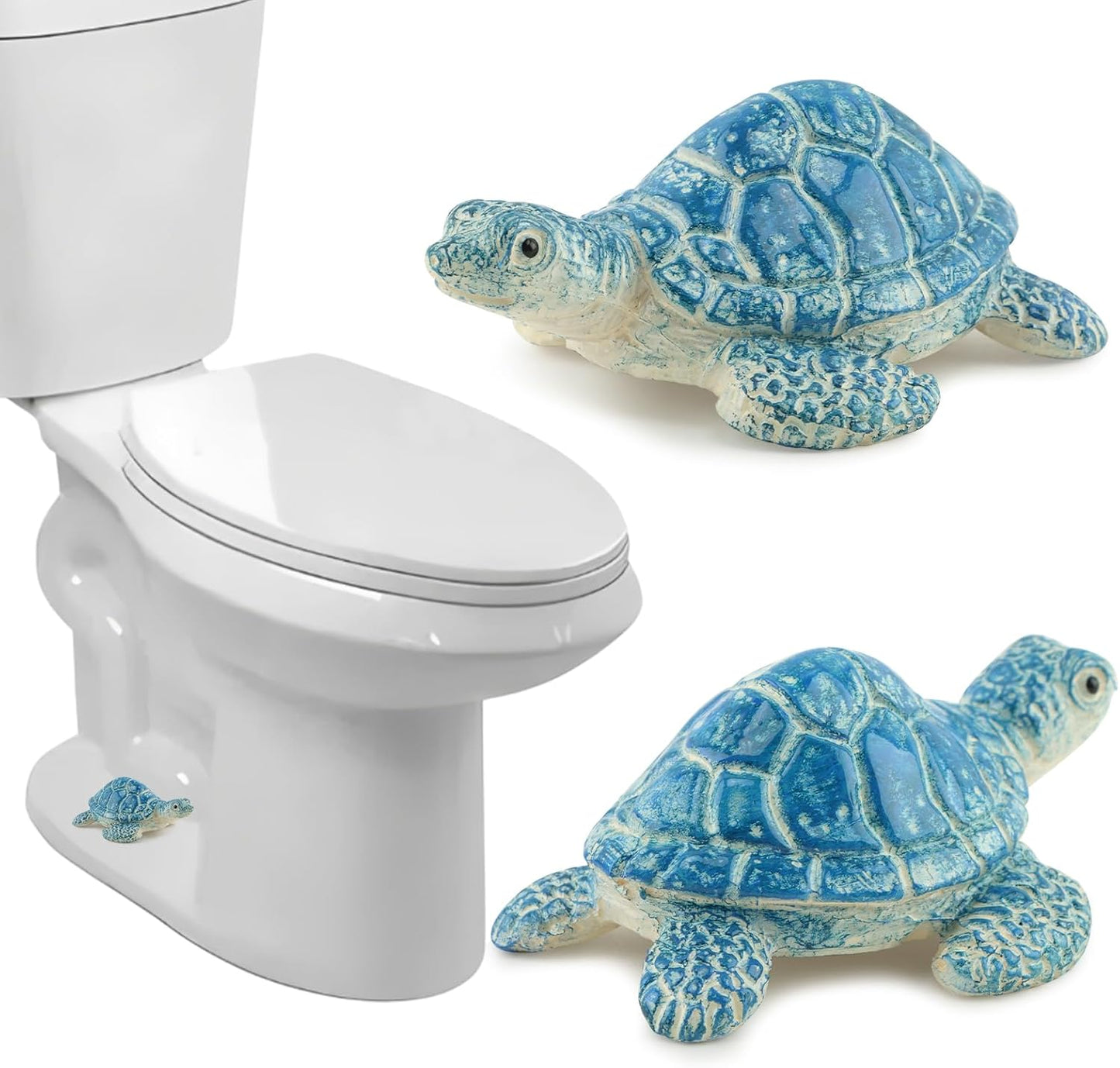 2 Fundas Decorativas Pernos Inodoro Resina Baño Playa