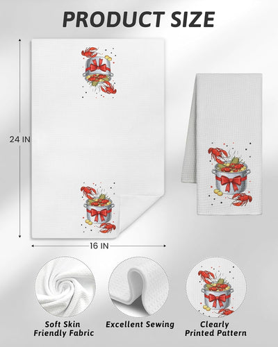 Toallas cocina hervir cangrejos y langosta decorativas