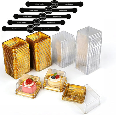 Set 50 Recipientes Pastel Luna 3pulg Individual Con Tapas