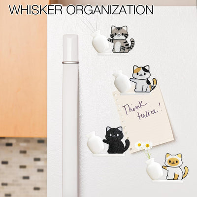 4 Pzas Soporte Bigotes Gato Imanes Decorativos Nevera