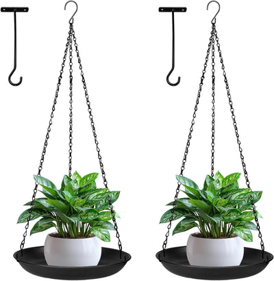 Colgador metal para plantas cesta pared techo cadena set 2
