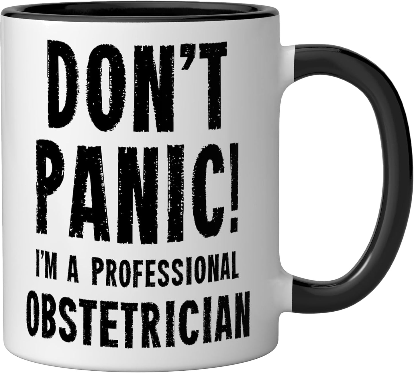 Taza Cerámica Obstetrician Negro/Blanco