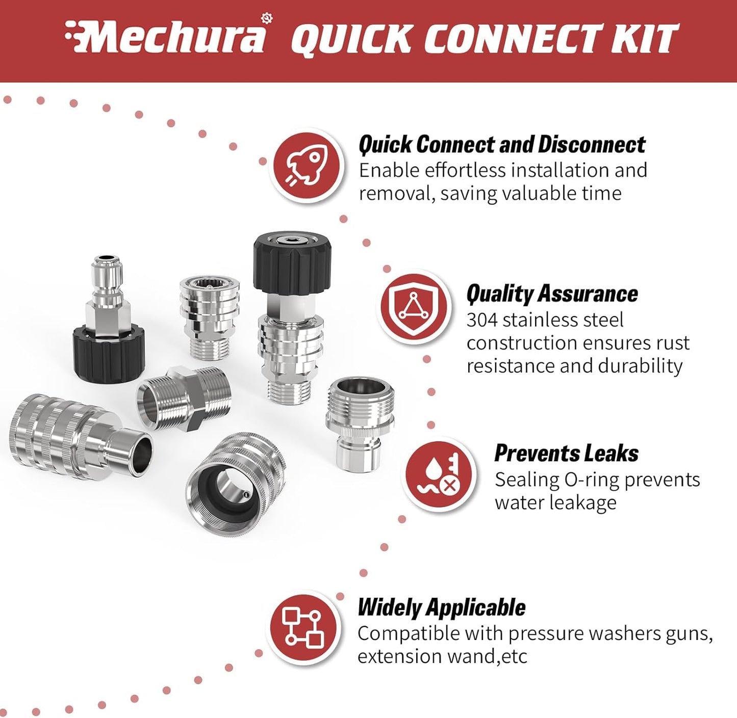 Kit conexión rápida lavadora presión 3/8pulg