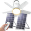 Ventilador techo solar 20000mAh con luz control remoto portátil