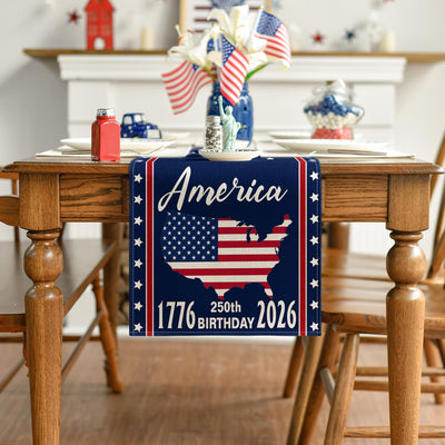Camino mesa bandera EE.UU. 13x72pulg decoración patriótica