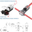 Conector cable bajo voltaje 3 vías para automóvil