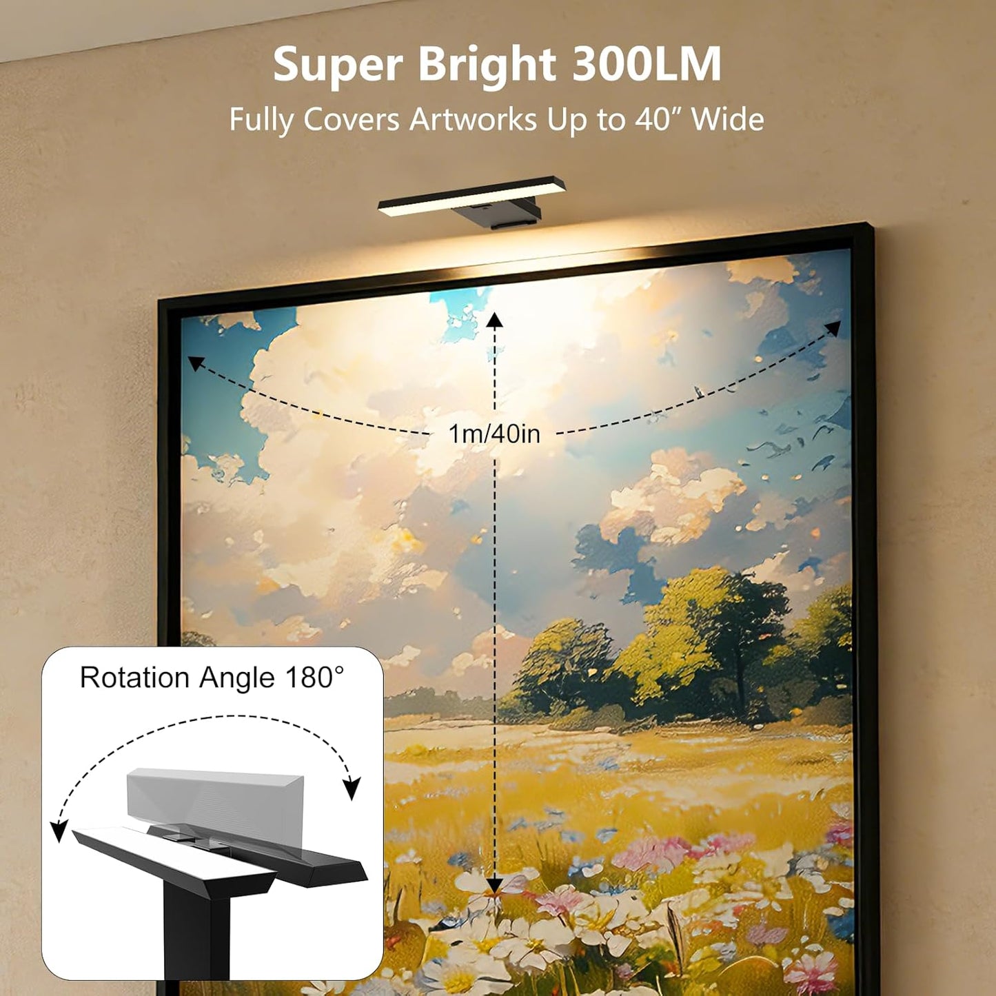 Luces LED arte para pared con control remoto 3 colores negro