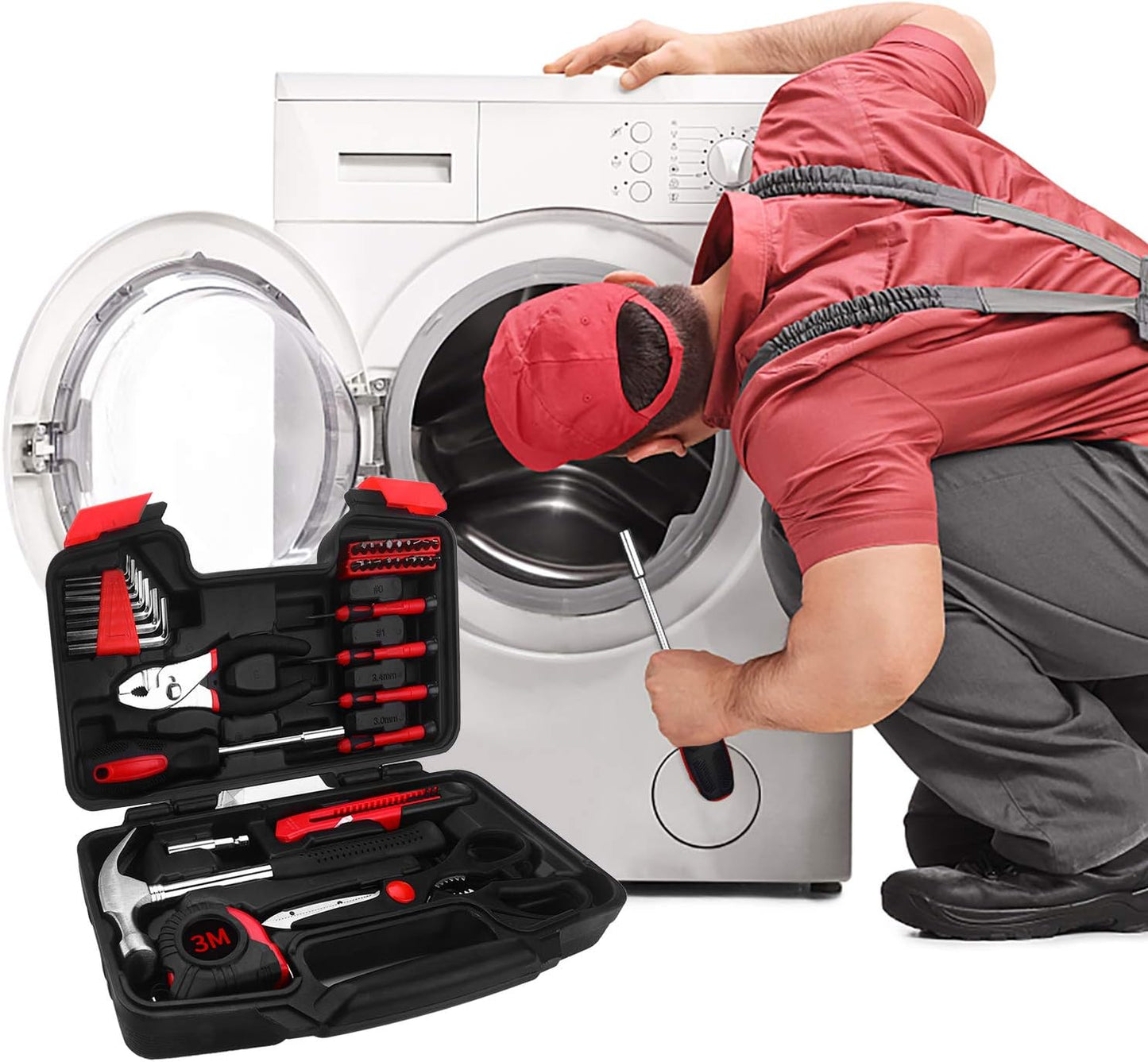 Kit 39 Pzas Herramientas Básicas para Hogar Estudiantes
