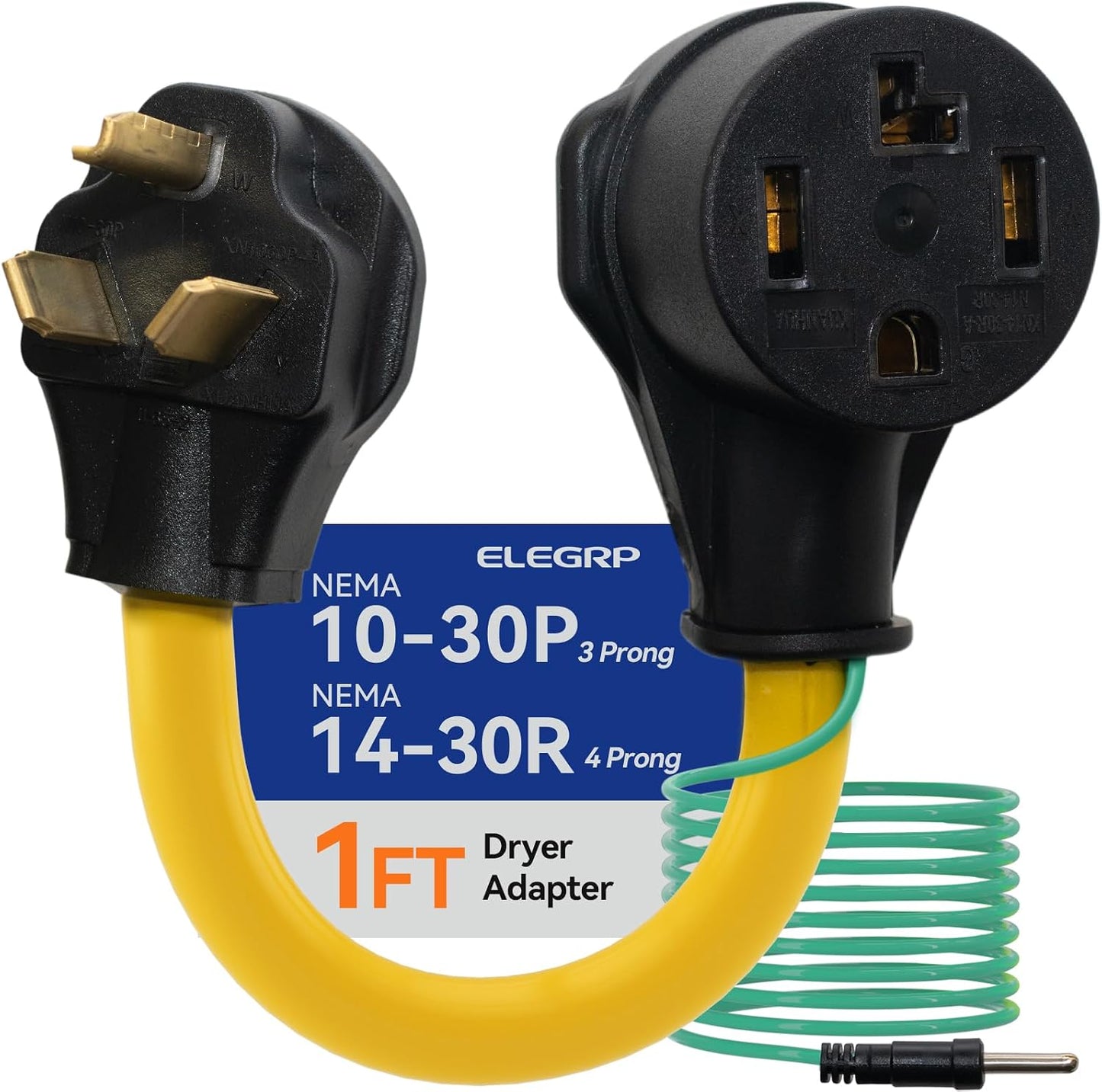 Adaptador secadora 4 a 3 clavijas 30A 250V