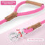 Correa cuero perro resistente 48pulg rosa intenso