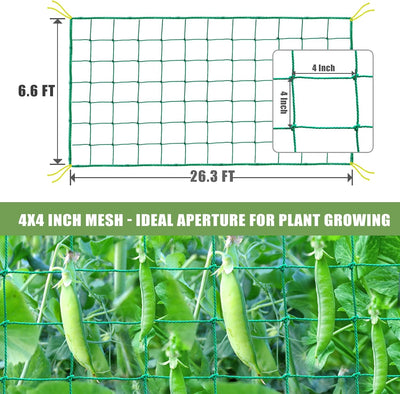 Red enrejado jardín 26.3x6.6pulg para pepino tomate 4x4pulg