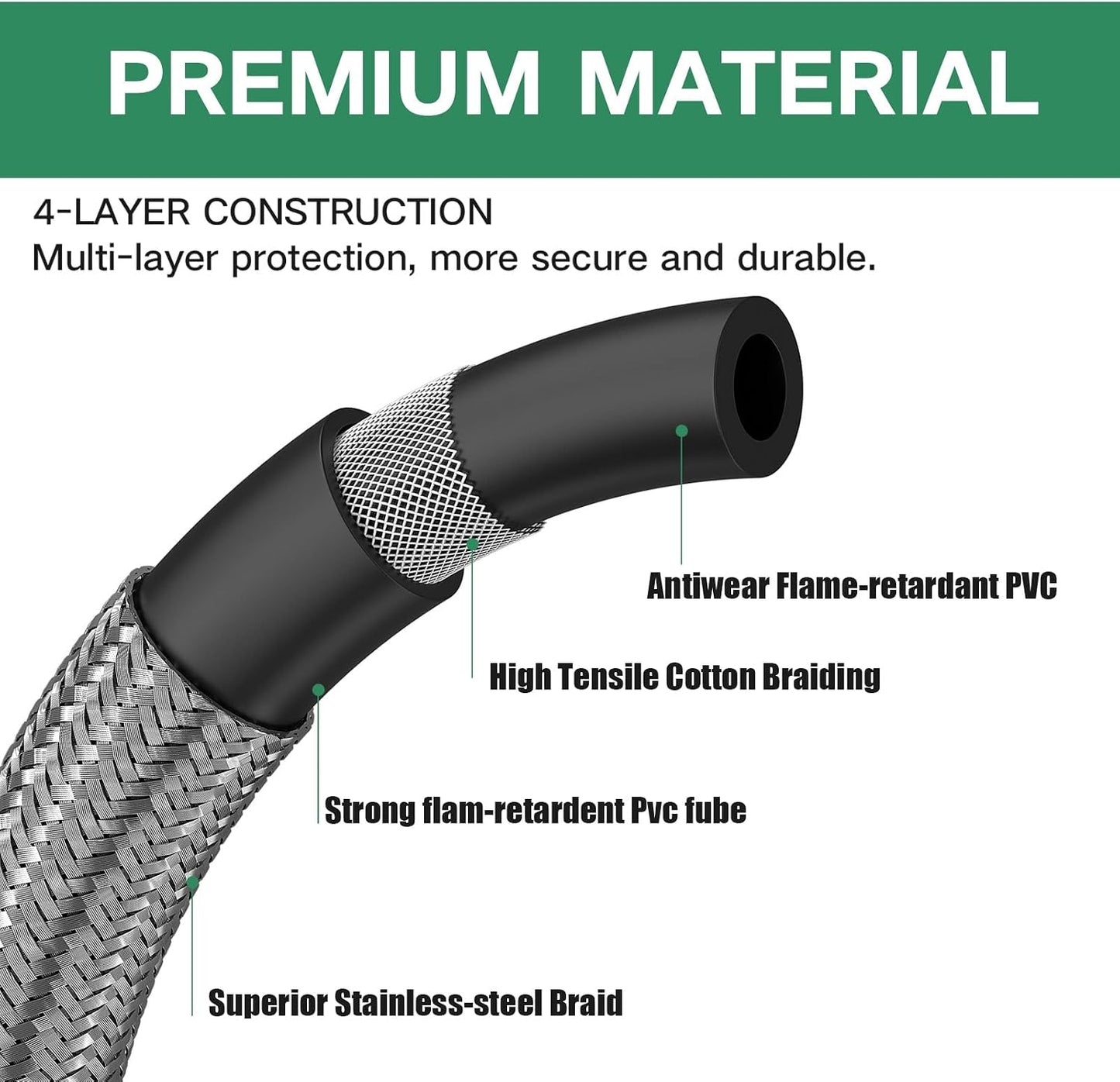 Filtro combustible calentador propano manguera 10ft acero inox
