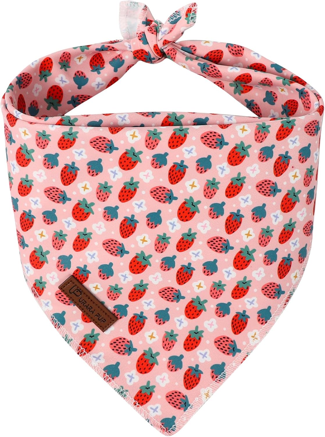 Pañuelo algodón perro fresa triangular L