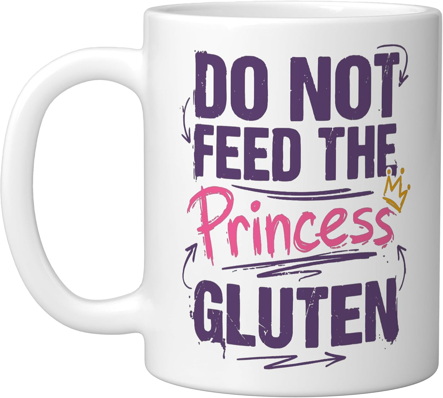 Taza Cerámica Blanco Frase Retro No Alimentes a la Princesa
