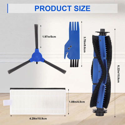 Repuesto cepillo rodillo y laterales para Eufy Robovac 11S 12 15T