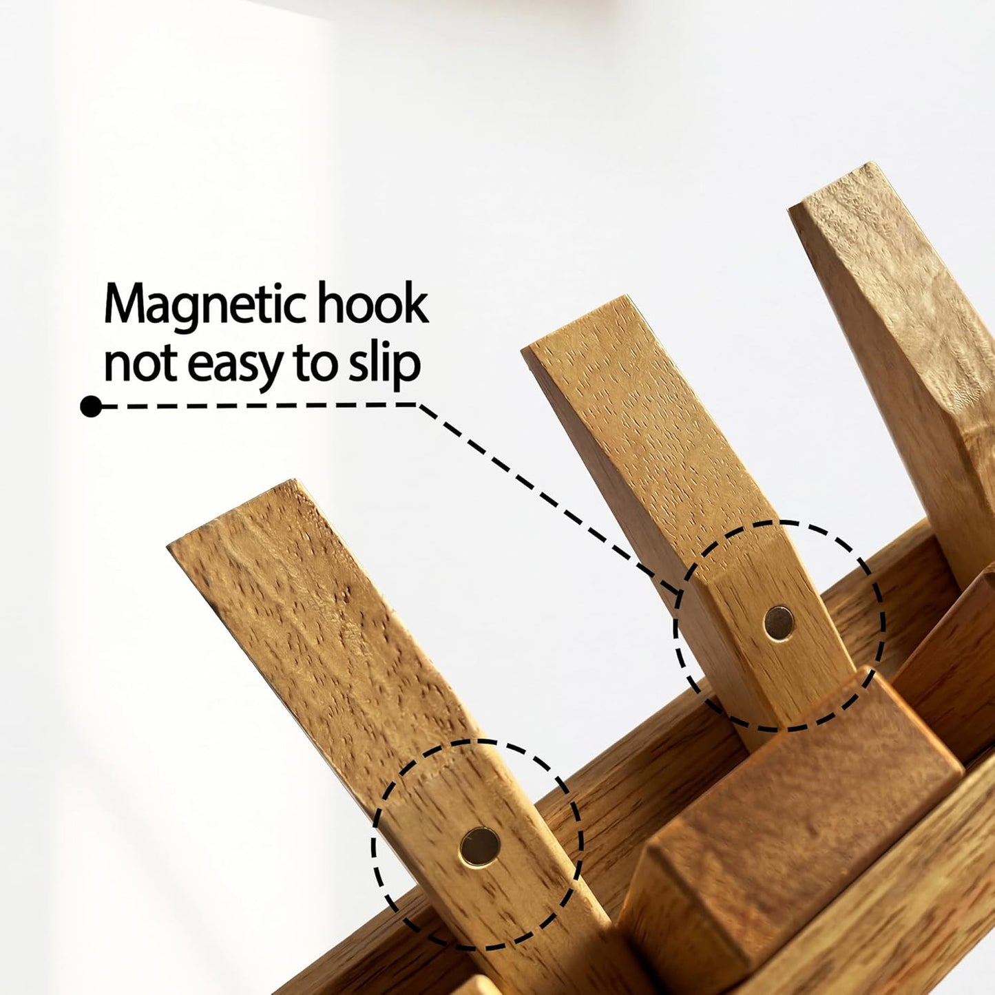 Gancho plegable nogal estante para baño y hogar