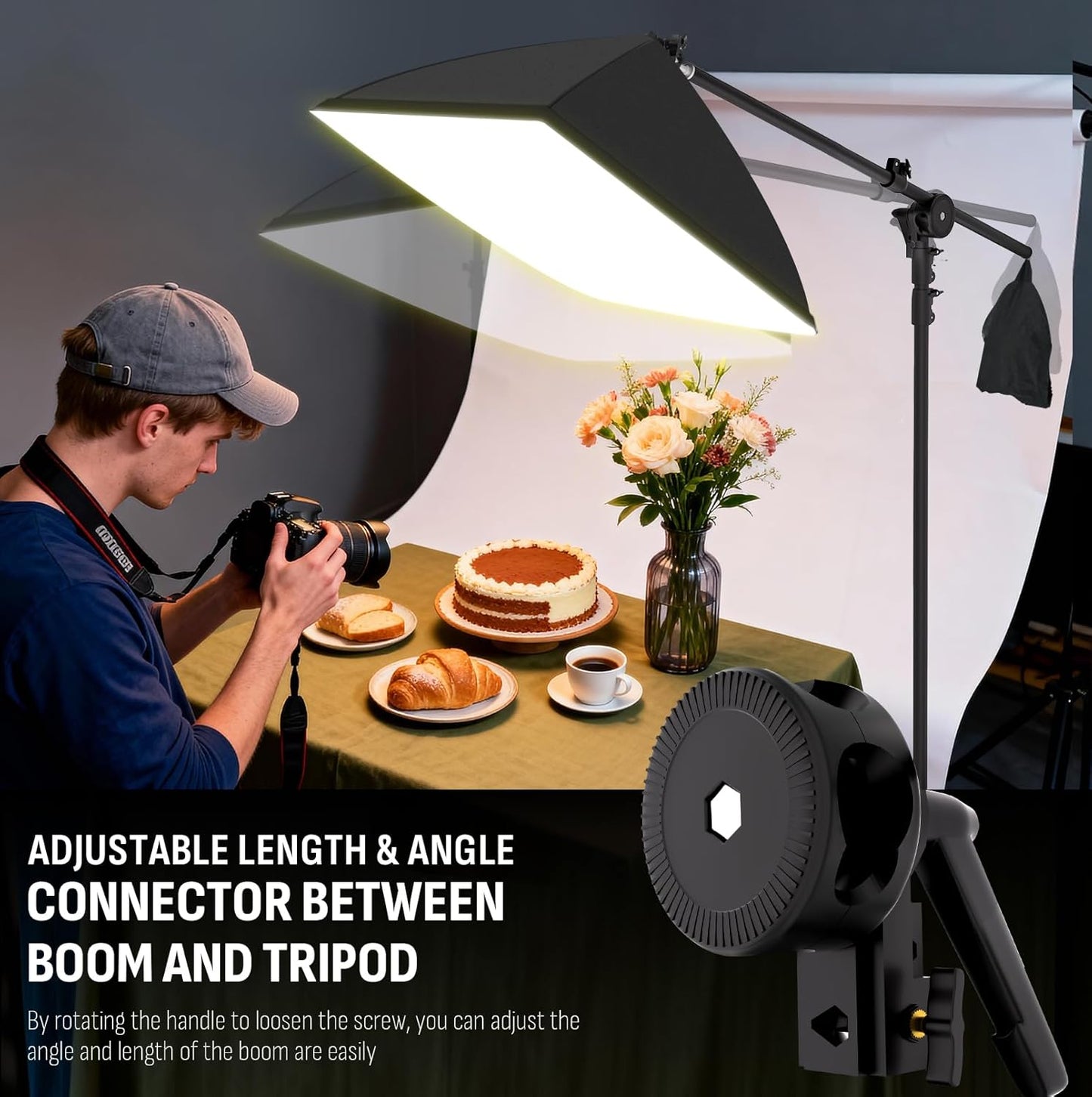 Softbox 20x28pulg con brazo y trípode