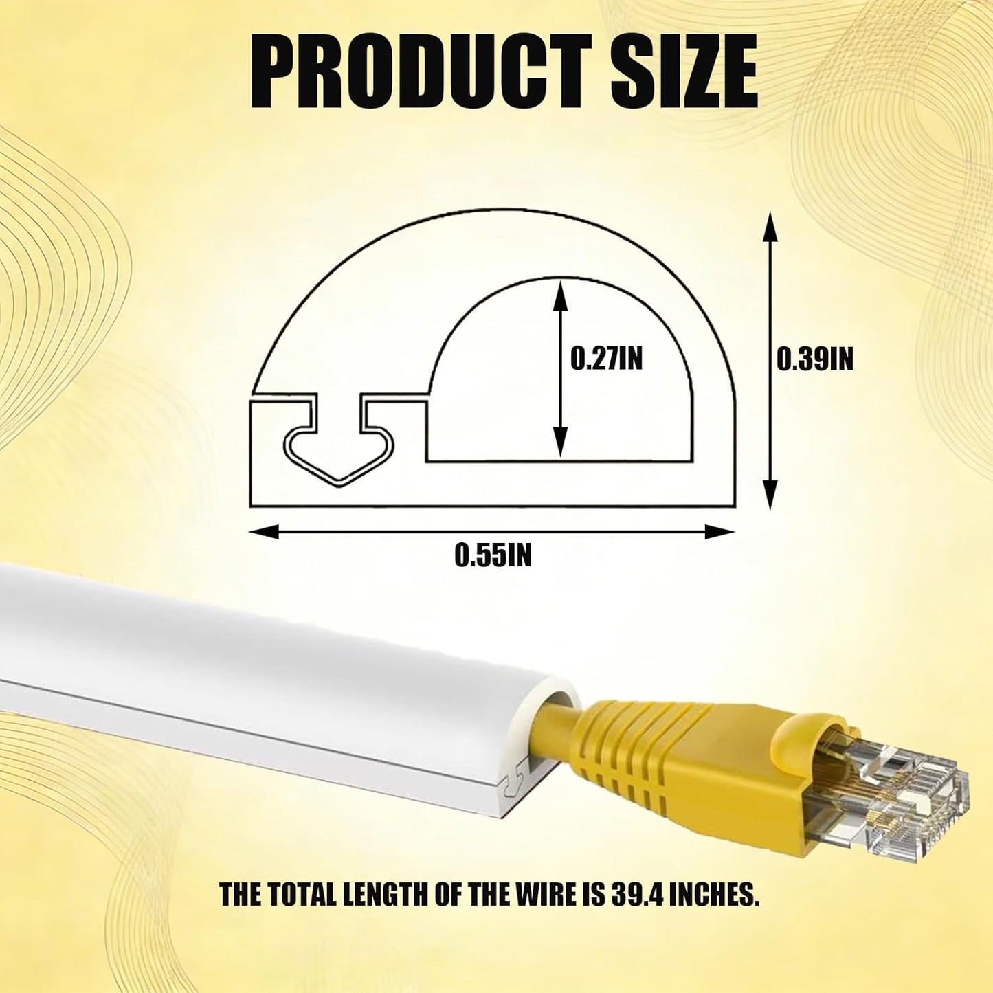 Protector cable PVC blanco 39pulg organizacion oficina