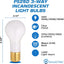 Bombilla incandescente 3 vías 100/200/300W base Mogul E39
