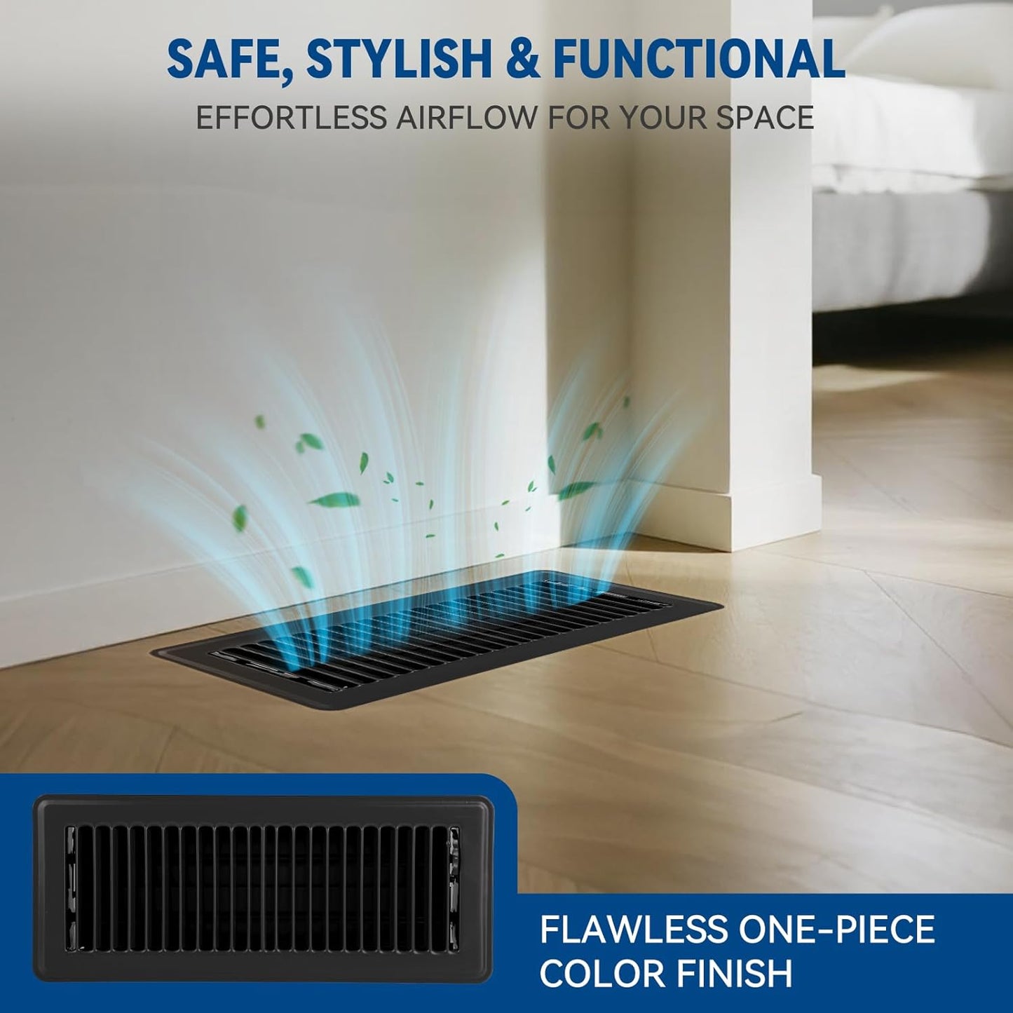 Cubiertas ventilación piso 4x12pulg set 10 metal ajustable