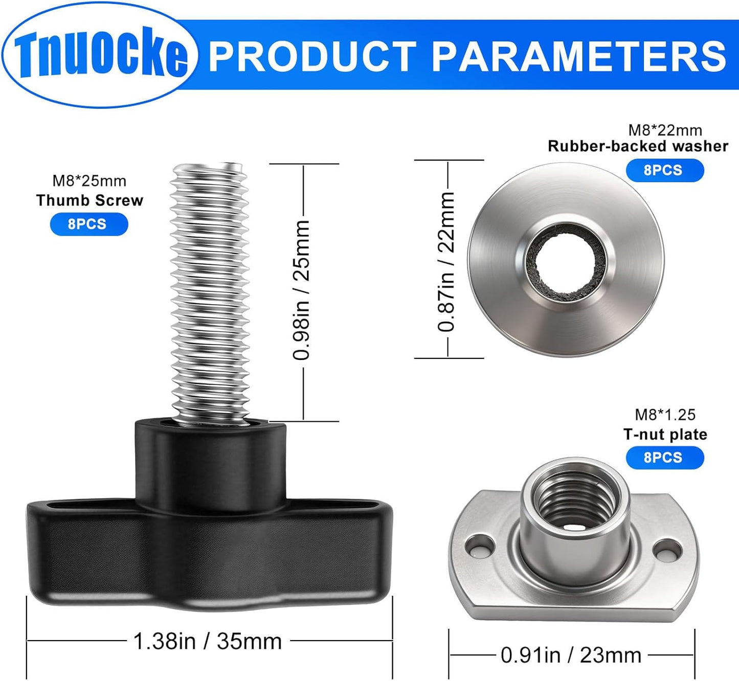Tornillos de dedo para techo duro SUV off-road 95-18
